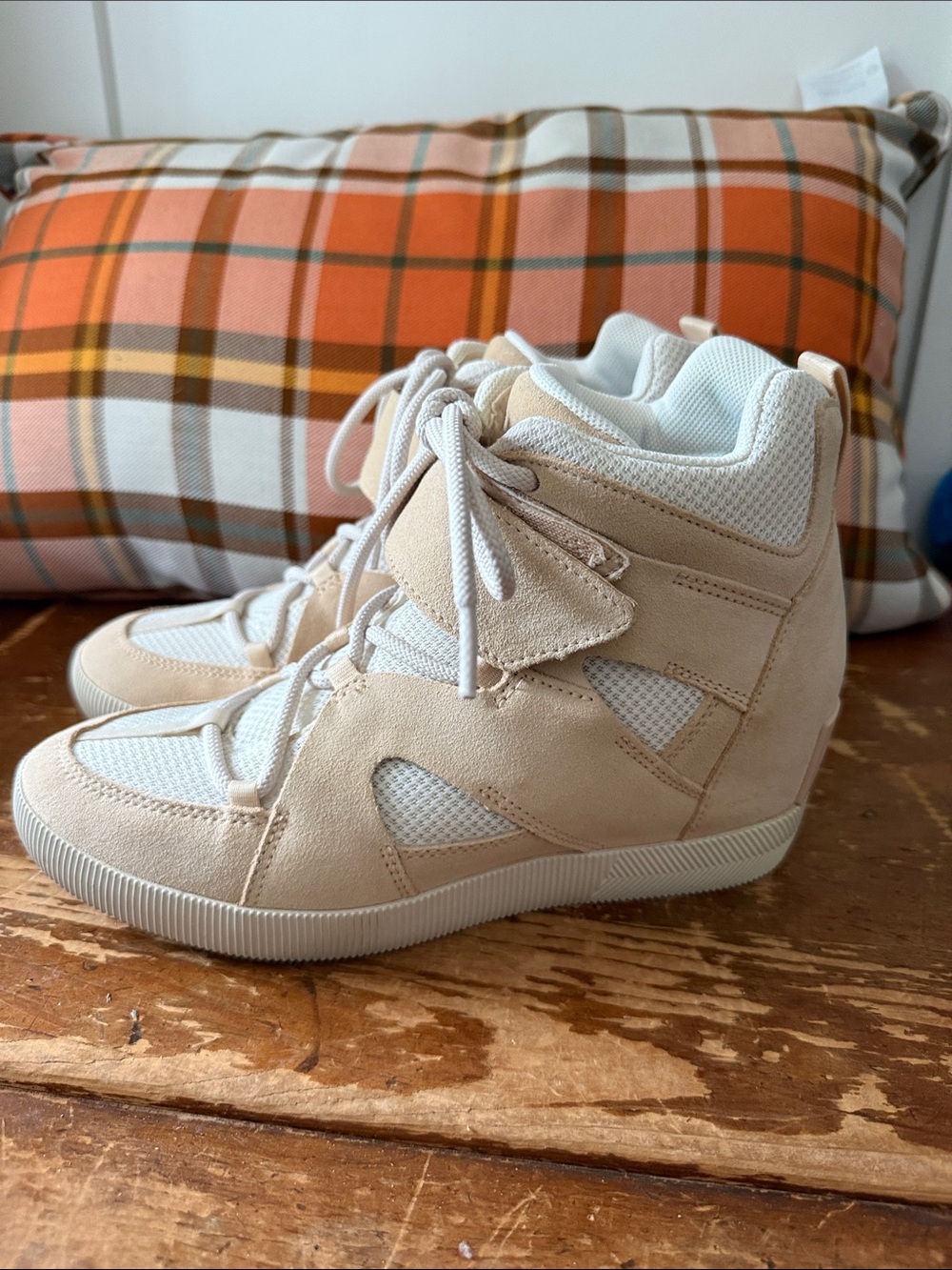 SOREL Out N About Waterproof Sport Wedge Bootie Sneaker US 9 Pink/Nova Sand